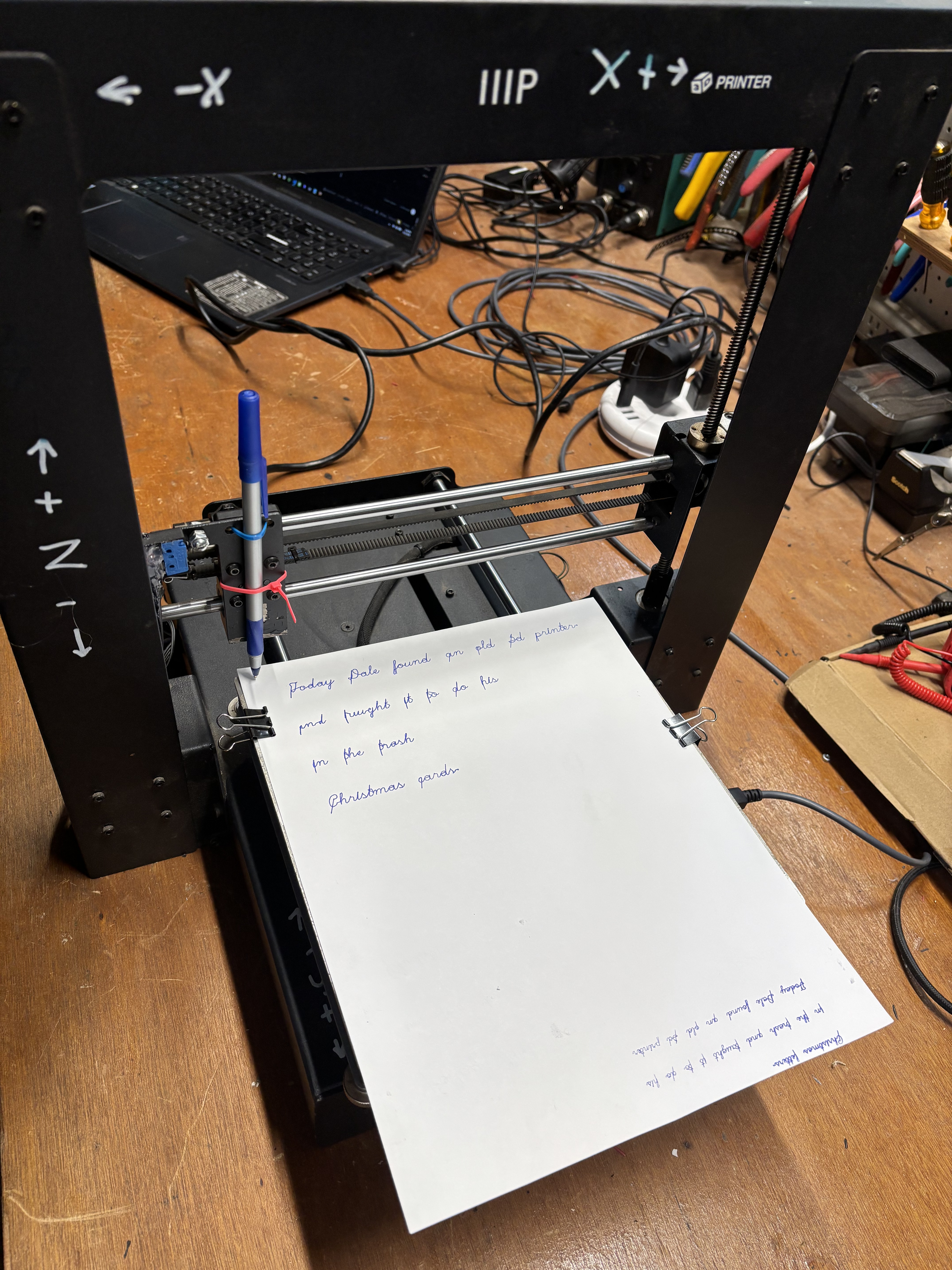 3D Writer pen plotter setup